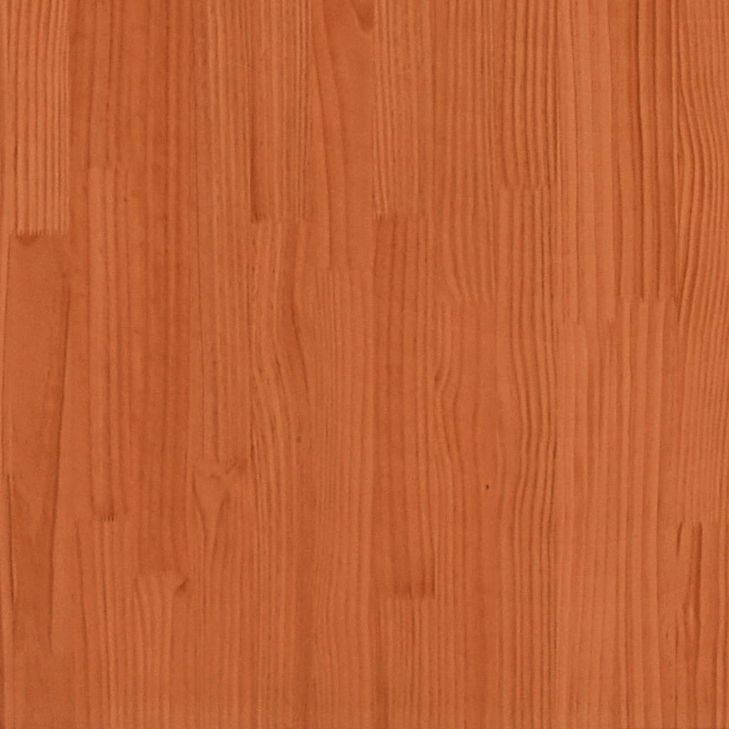 Køyeseng med skrivebord voksbrun 90x200 cm heltre furu