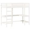 Køyeseng med skrivebord hvit 90x190 cm heltre furu