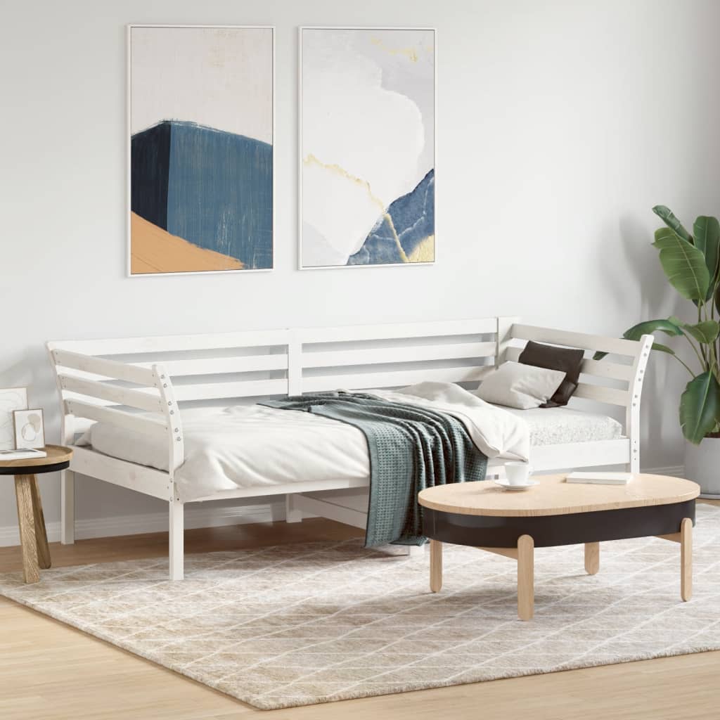 Dagseng uten madrass hvit 90x190 cm heltre furu