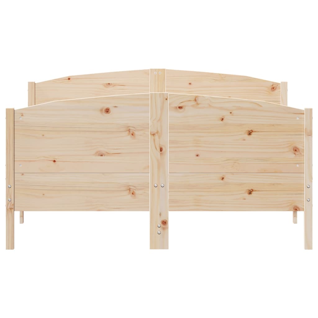 Sengeramme uten madrass hvit 135x190 cm heltre furu