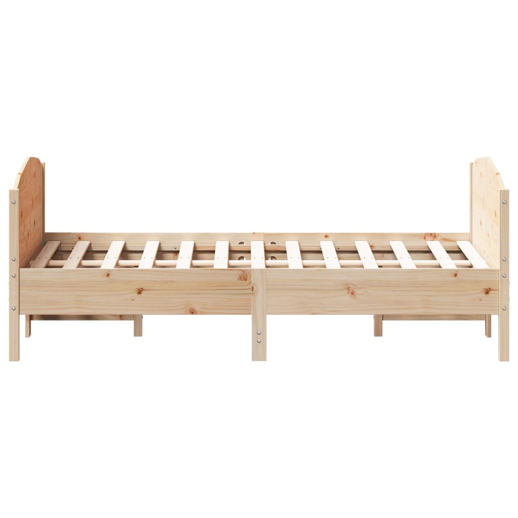 Sengeramme uten madrass hvit 135x190 cm heltre furu