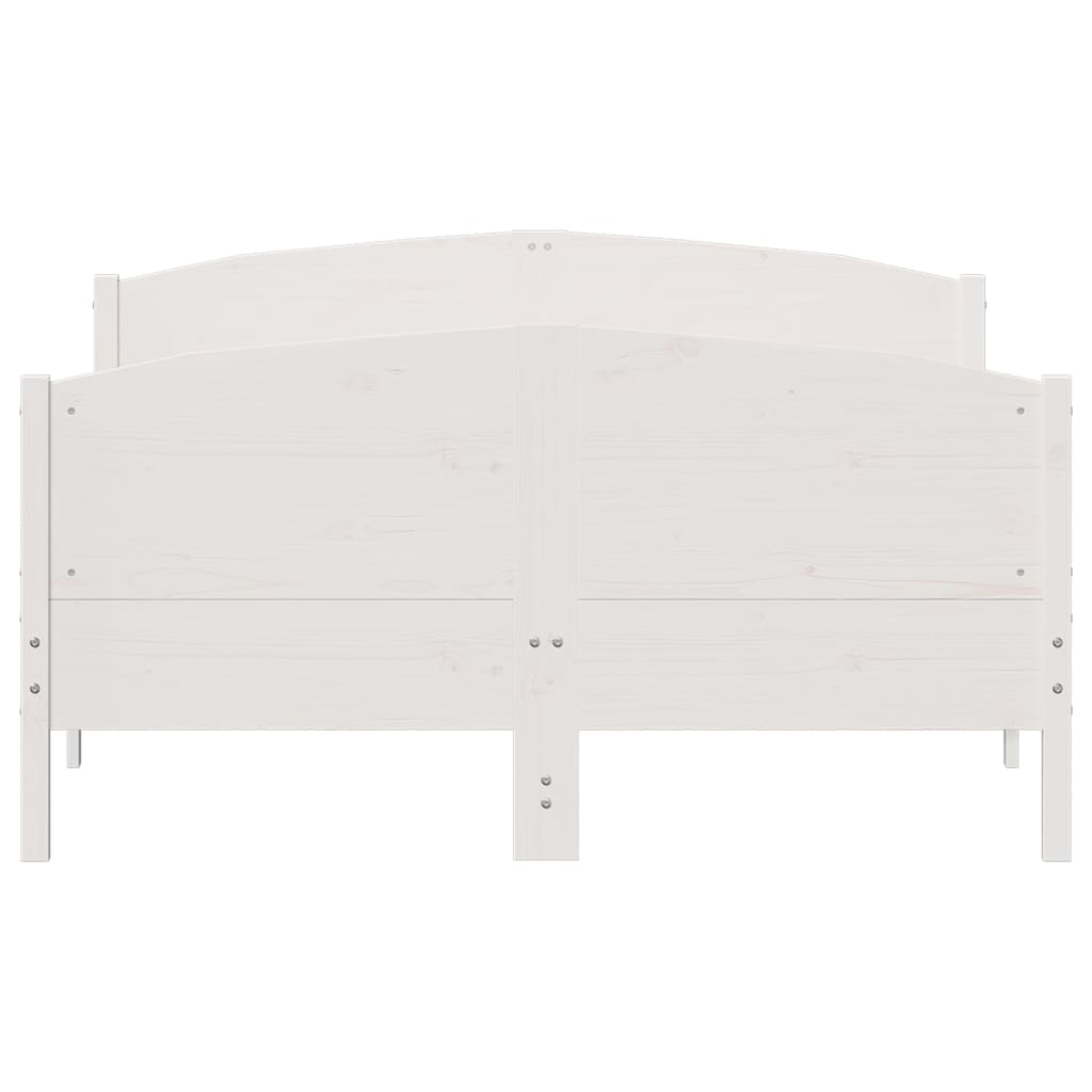 Sengeramme uten madrass hvit 135x190 cm heltre furu