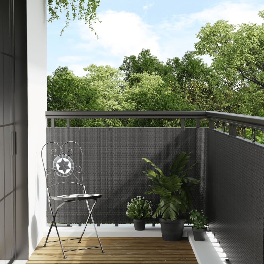 Balkongskjerm antrasitt 300x80 cm polyrotting vidaXL