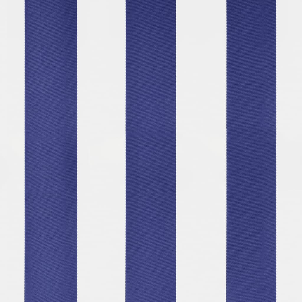 Frittstående markise blå og hvit 500x300 cm stoff og stål