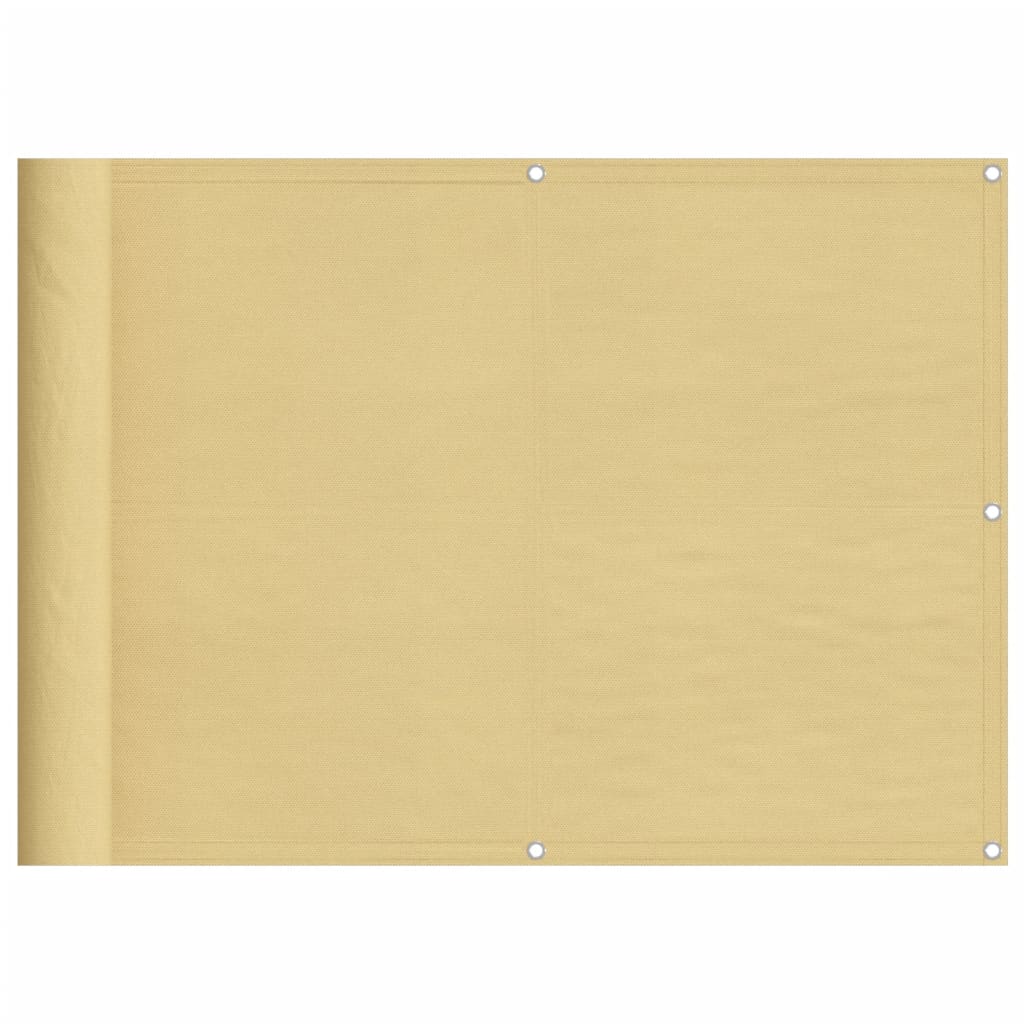 Balkongskjerm sand 75x300 cm 100% polyester oxford