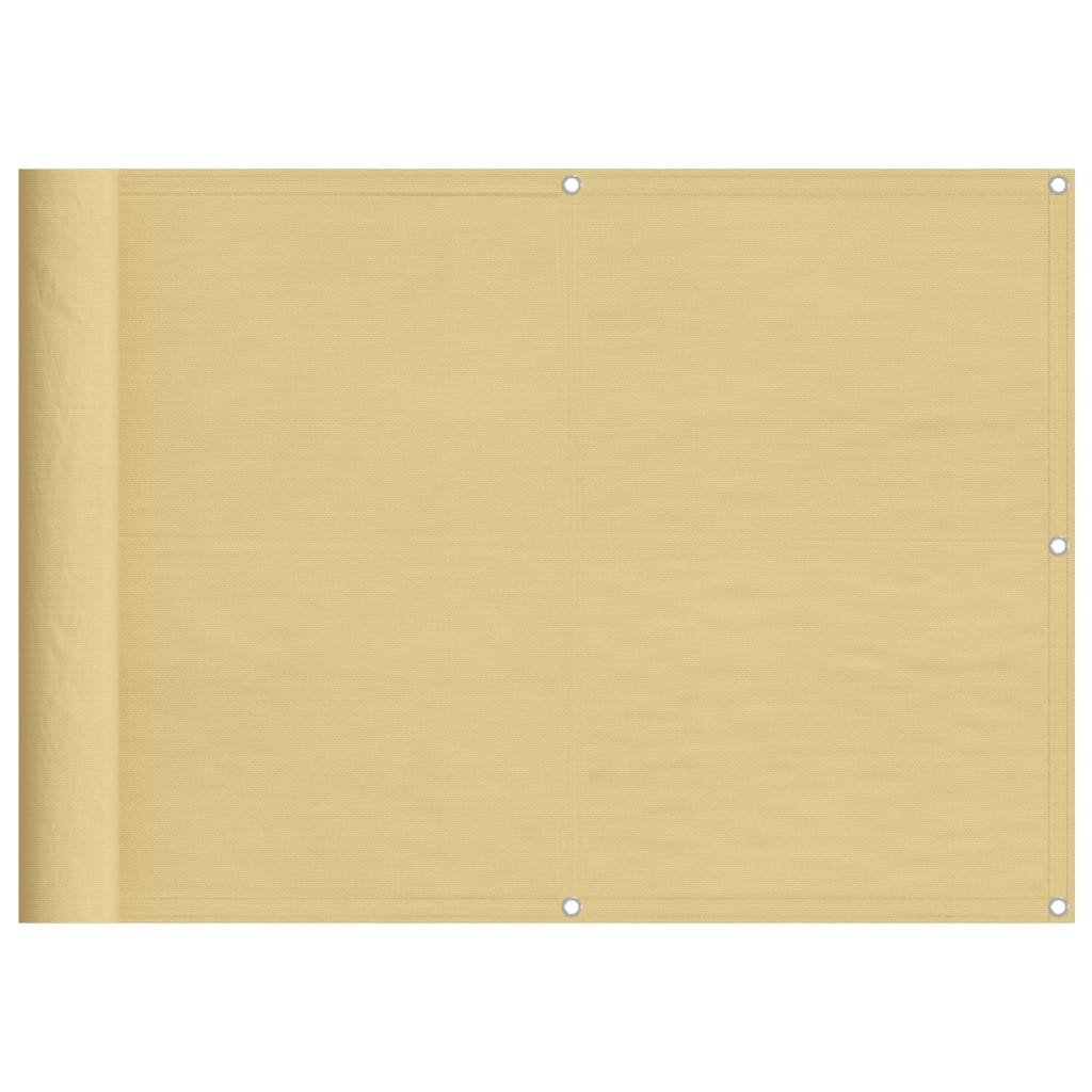 Balkongskjerm sand 75x1000 cm 100% polyester oxford