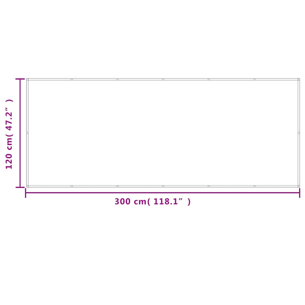 Balkongskjerm sand 120x300 cm 100% polyester oxford