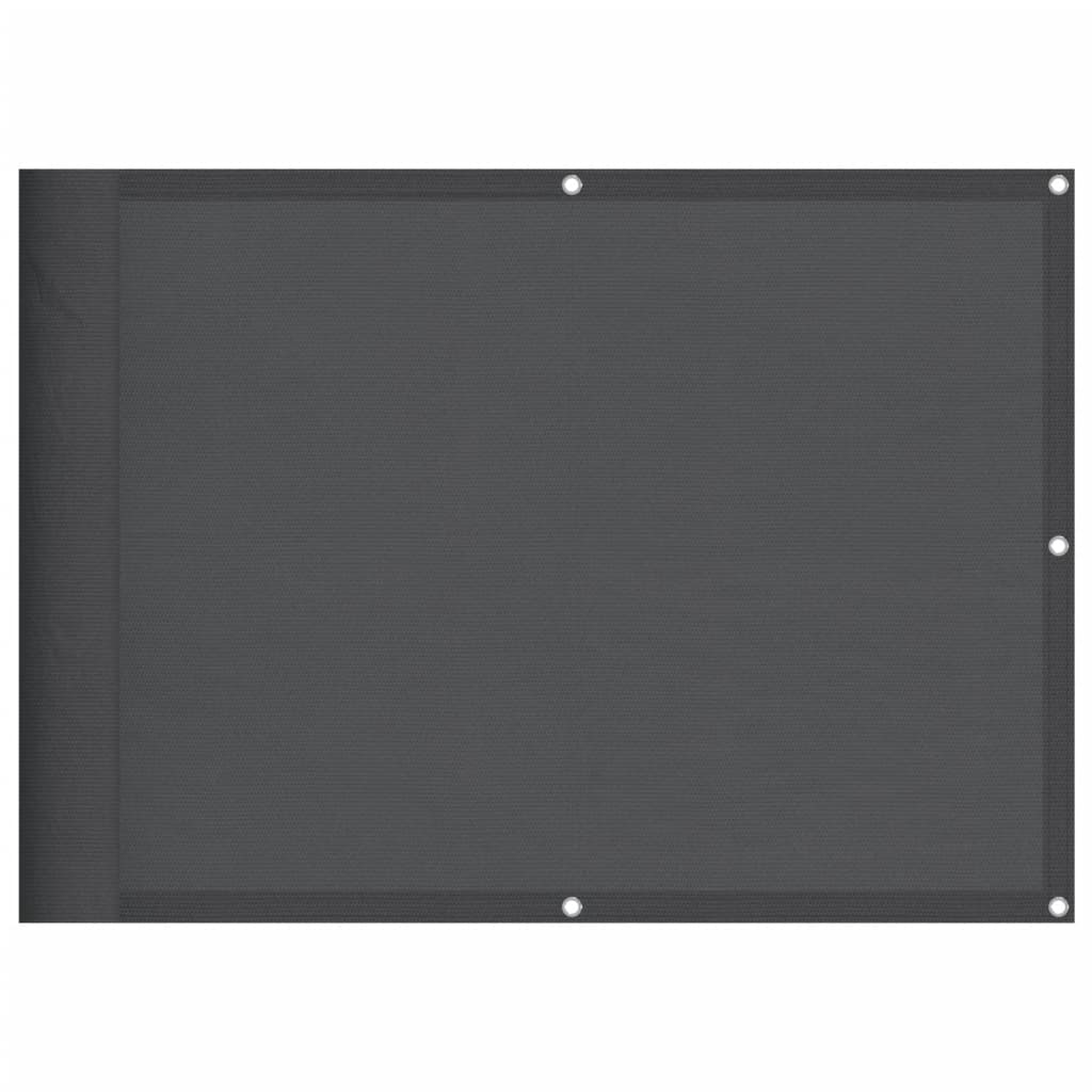 Balkongskjerm antrasitt 75x700 cm 100% polyester oxford