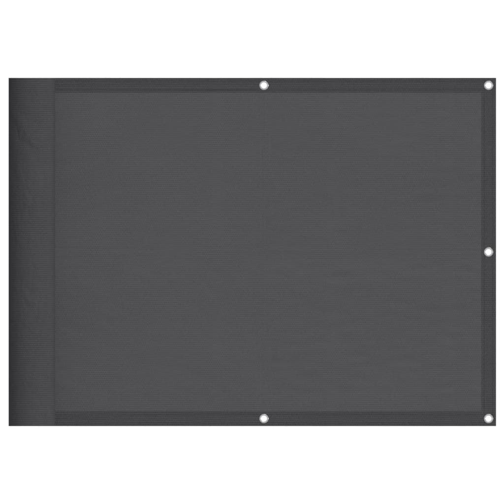 Balkongskjerm antrasitt 75x1000 cm 100% polyester oxford
