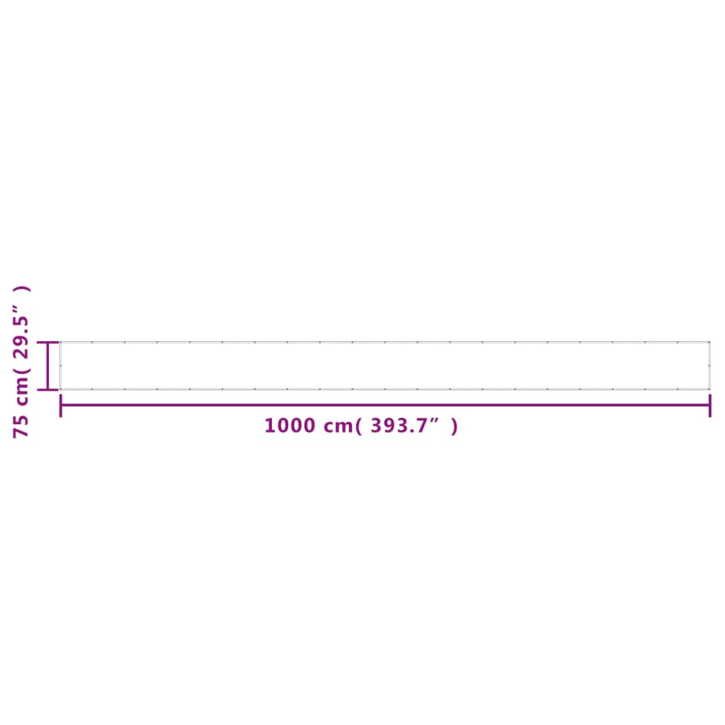 Balkongskjerm antrasitt 75x1000 cm 100% polyester oxford