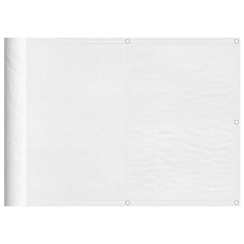 Balkongskjerm hvit 75x700 cm 100% polyester oxford