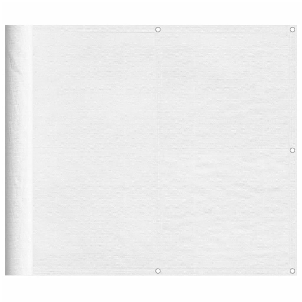 Balkongskjerm hvit 90x1000 cm 100% polyester oxford