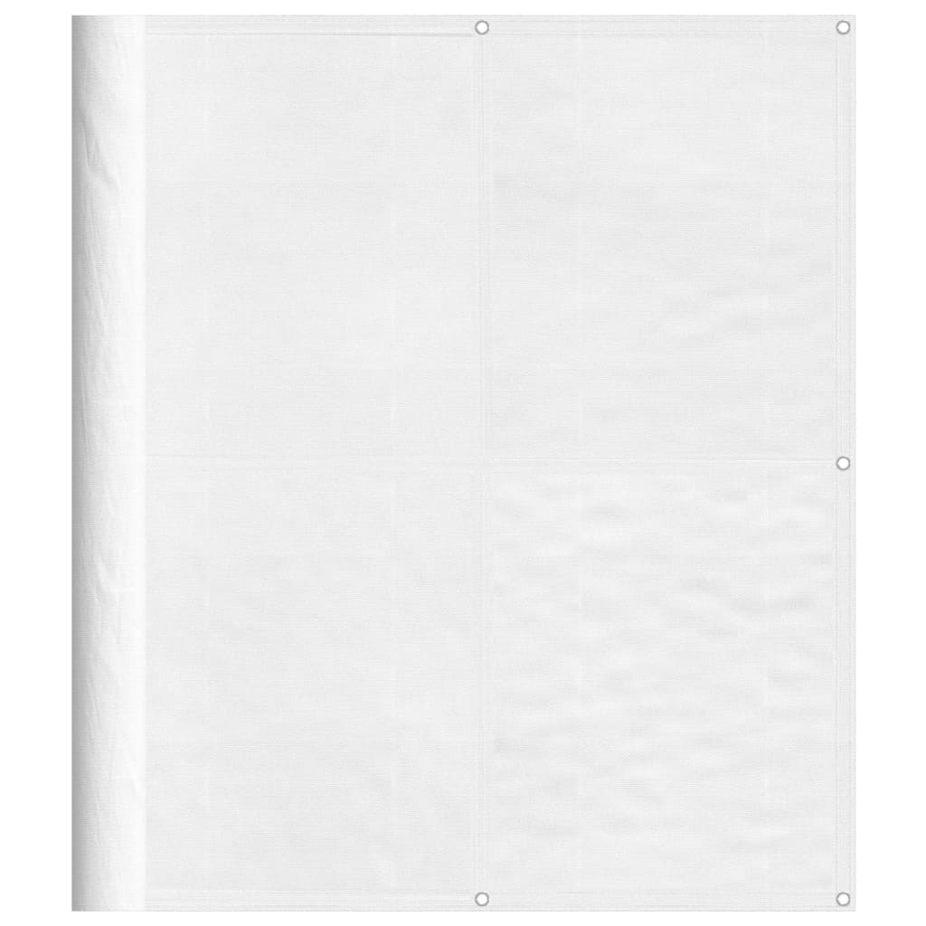 Balkongskjerm hvit 120x700 cm 100% polyester oxford