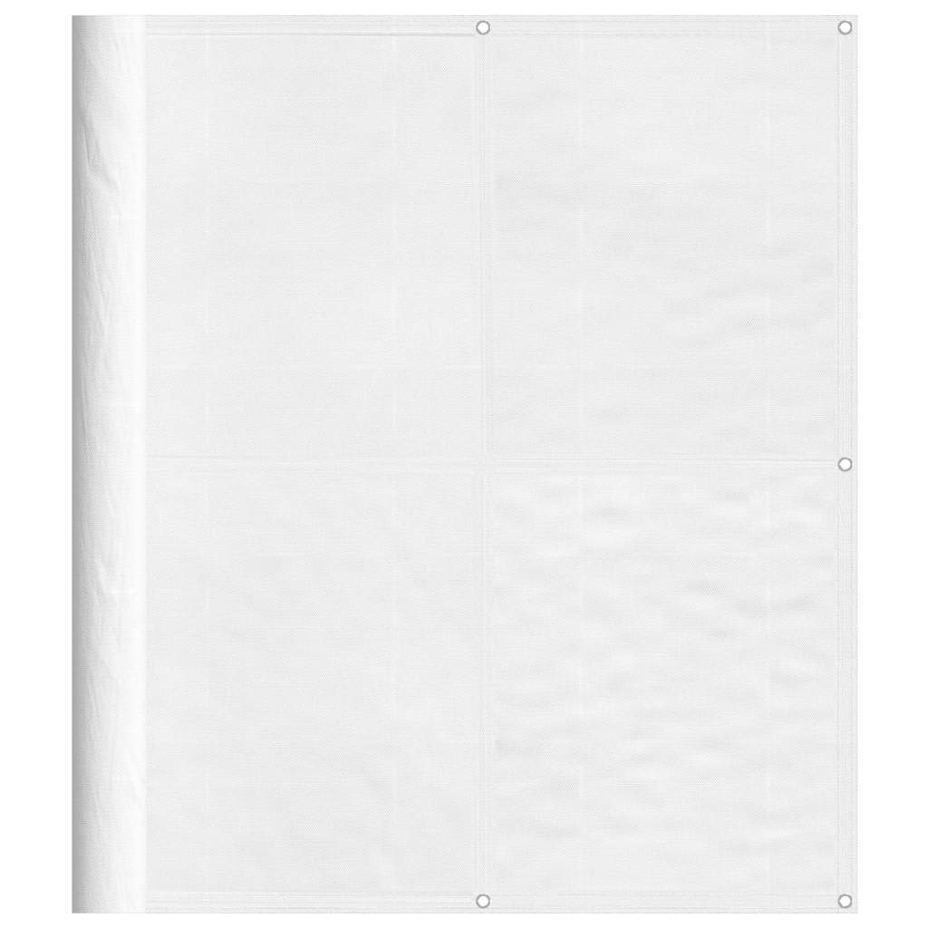 Balkongskjerm hvit 120x1000 cm 100% polyester oxford