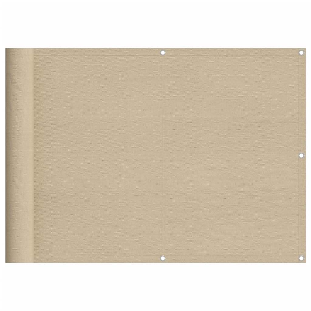 Balkongskjerm beige 75x700 cm 100% polyester oxford