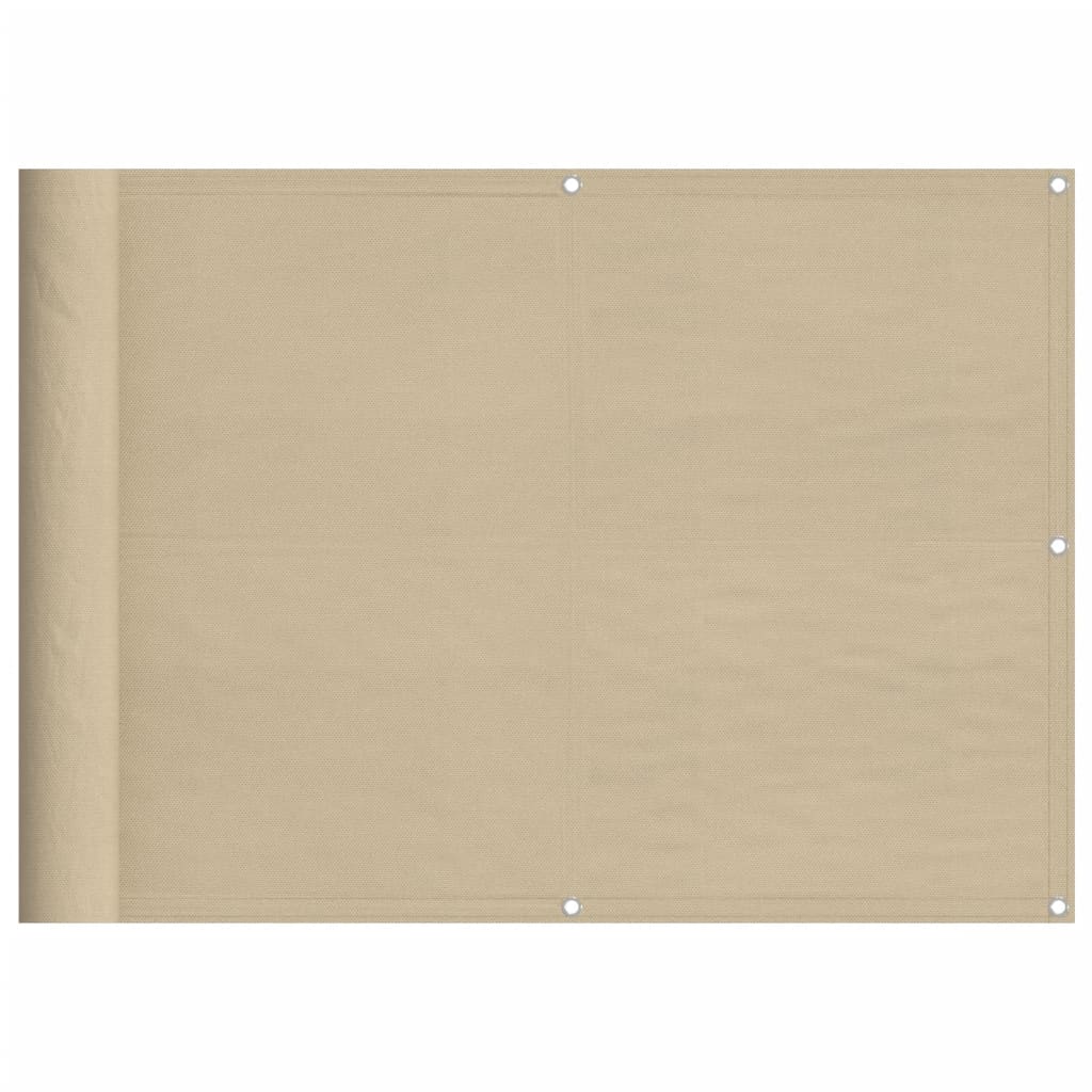 Balkongskjerm beige 75x700 cm 100% polyester oxford vidaXL