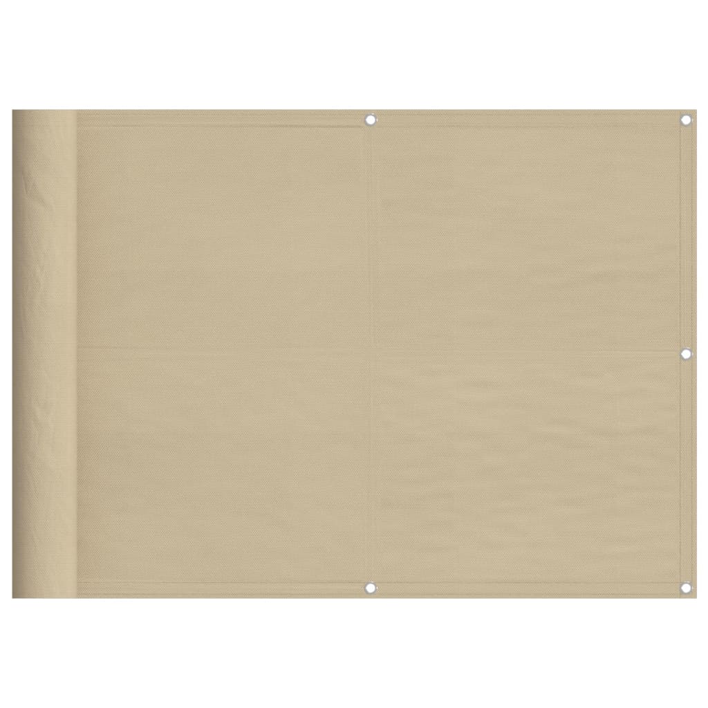 Balkongskjerm beige 75x800 cm 100% polyester oxford