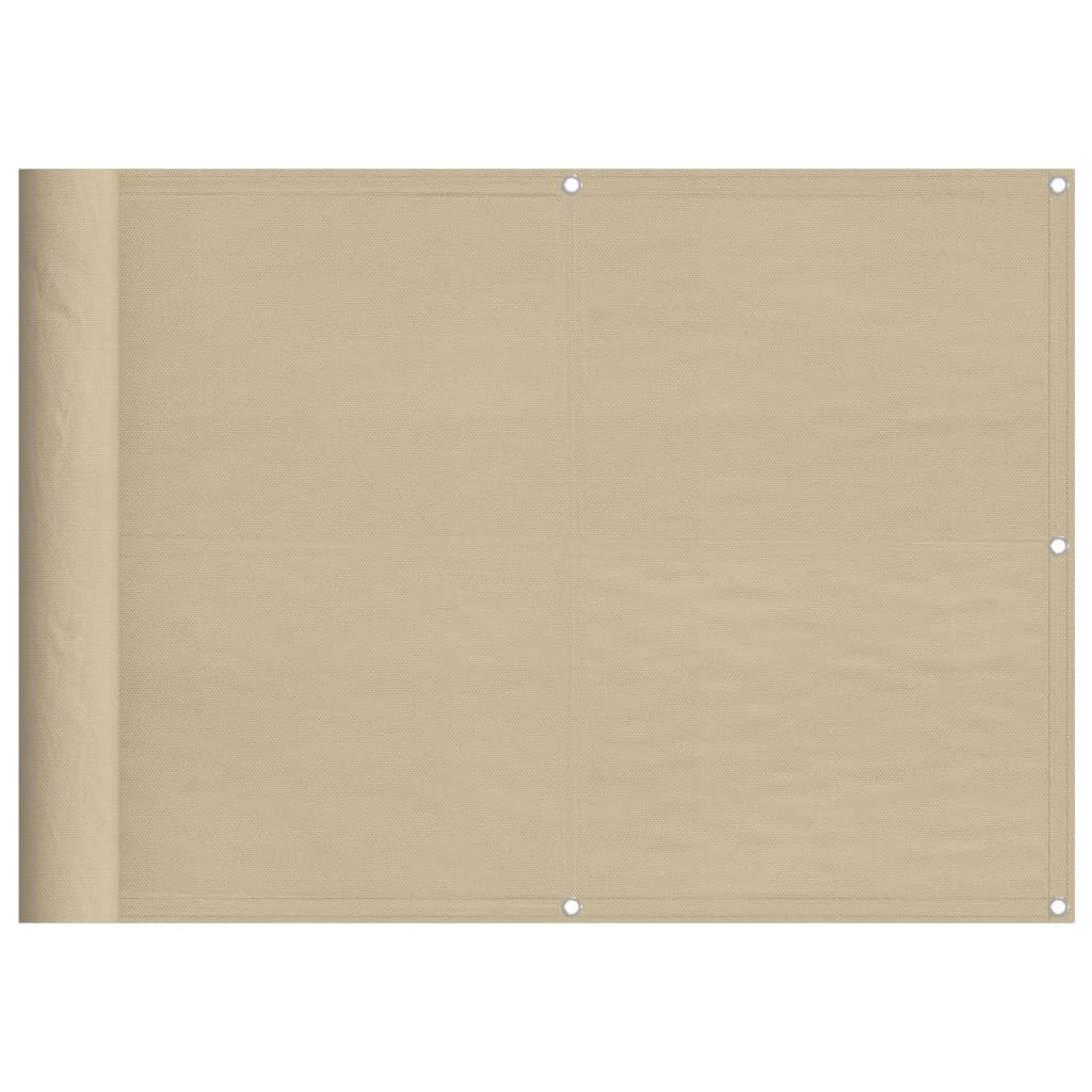 Balkongskjerm beige 75x800 cm 100% polyester oxford vidaXL