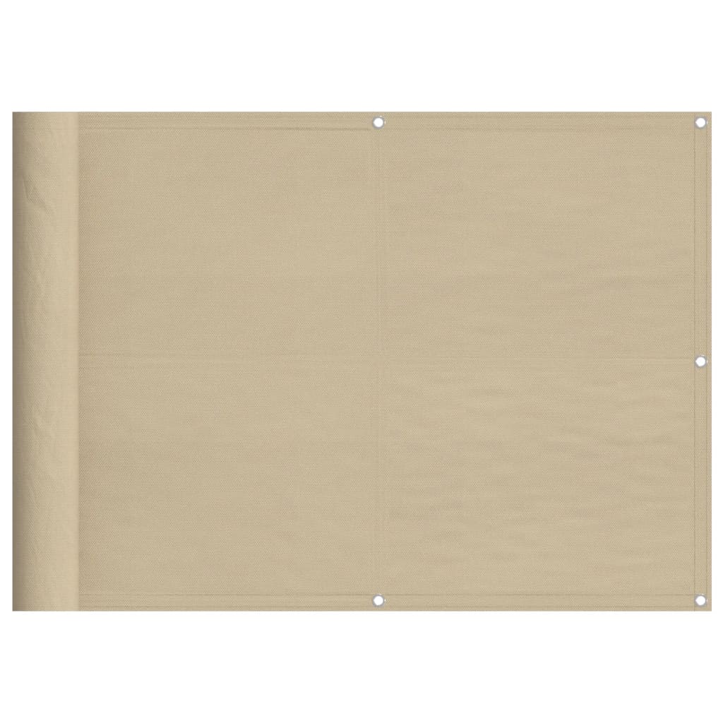 Balkongskjerm beige 75x1000 cm 100% polyester oxford vidaXL