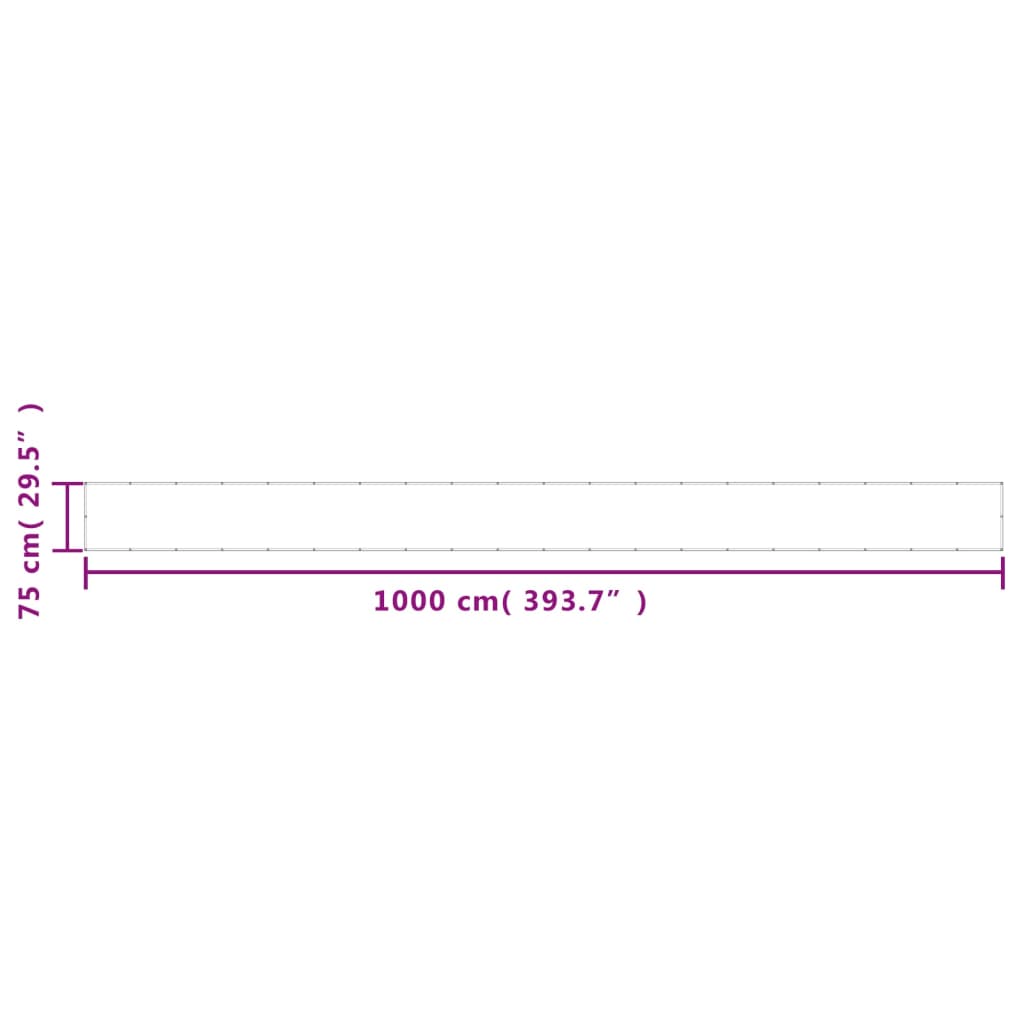 Balkongskjerm beige 75x1000 cm 100% polyester oxford vidaXL
