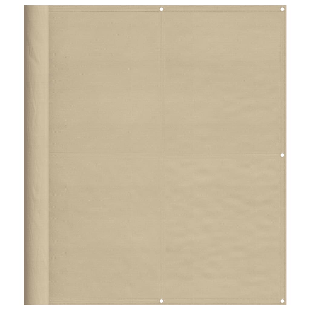 Balkongskjerm beige 120x700 cm 100% polyester oxford
