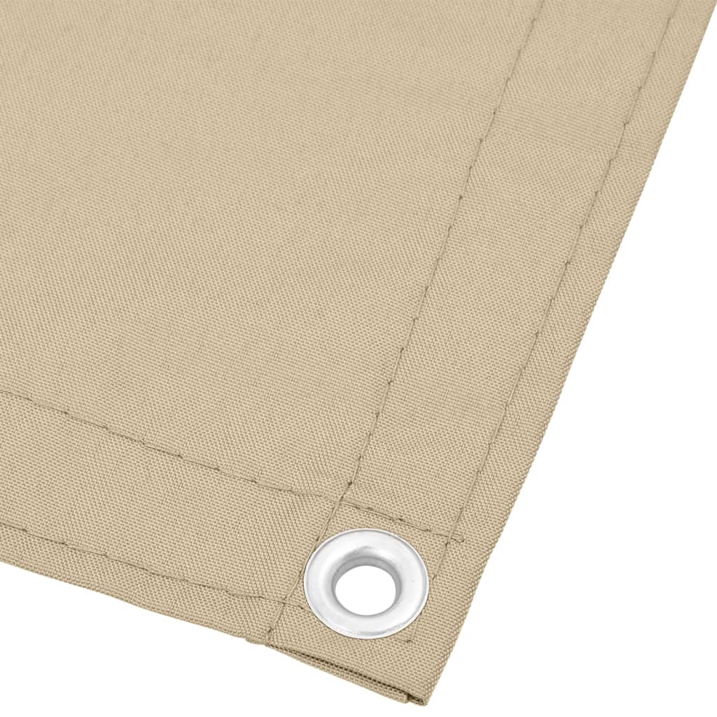 Balkongskjerm beige 120x700 cm 100% polyester oxford