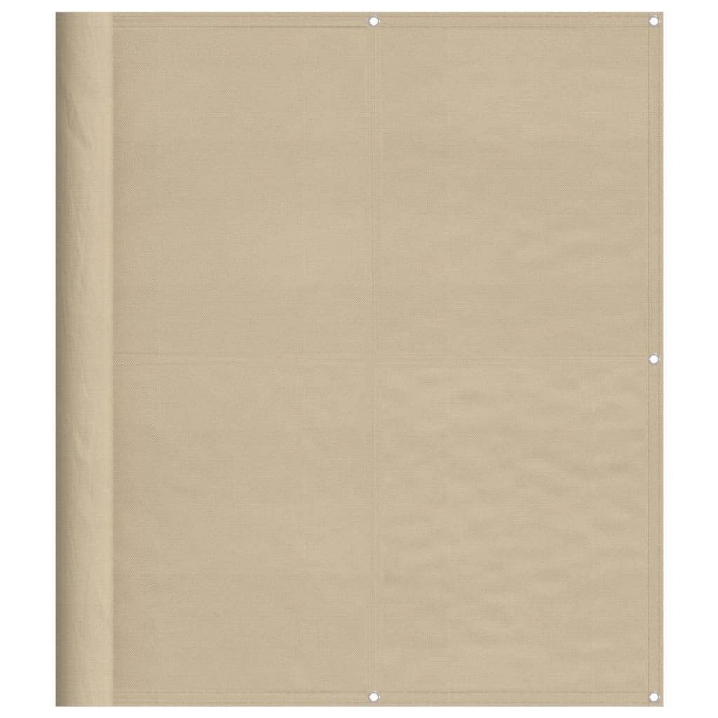 Balkongskjerm beige 120x1000 cm 100% polyester oxford