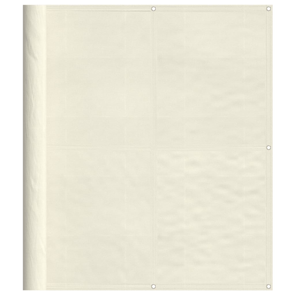 Balkongskjerm kremhvit 120x700 cm 100% polyester oxford