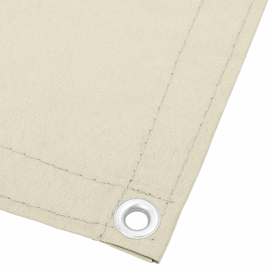 Balkongskjerm kremhvit 120x700 cm 100% polyester oxford
