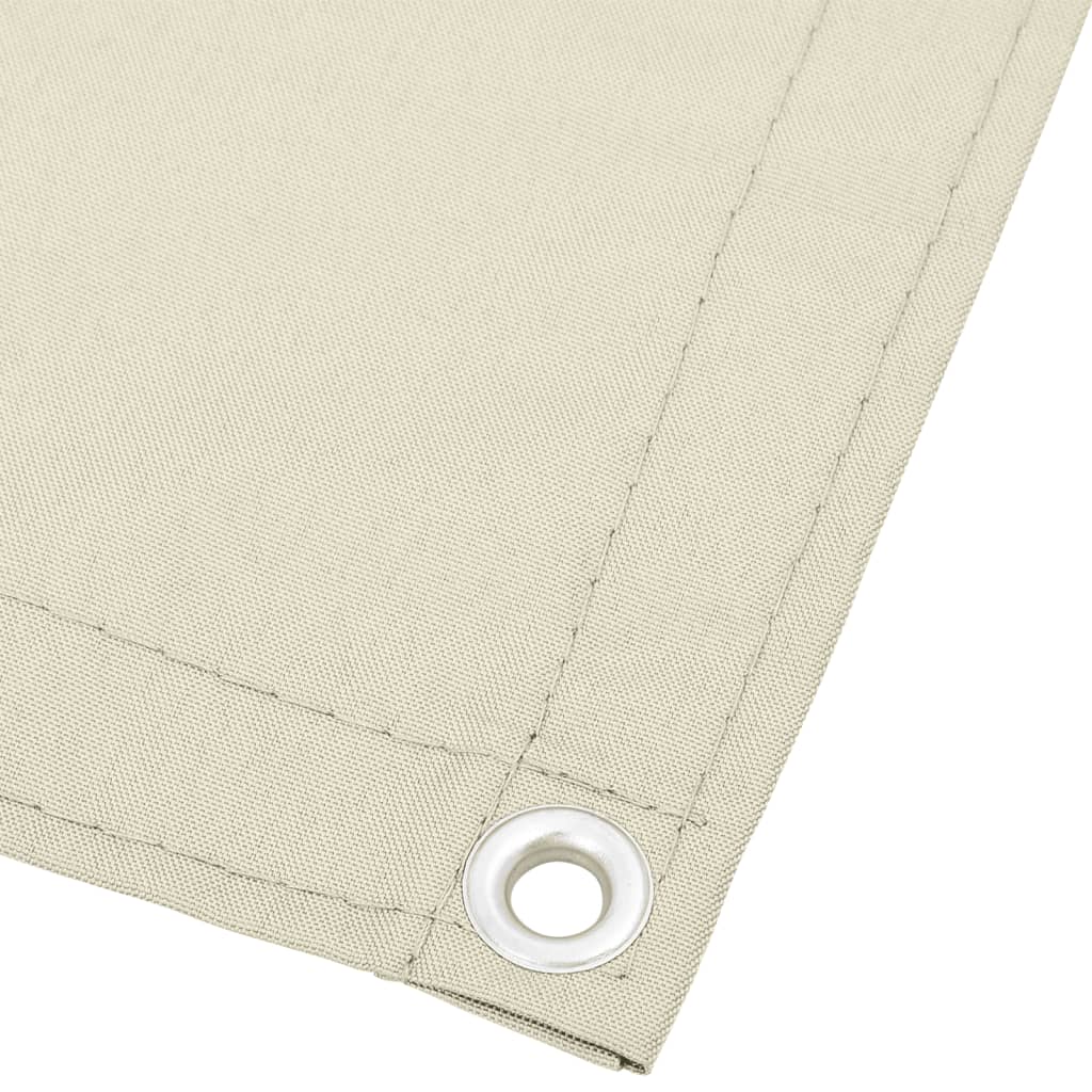Balkongskjerm kremhvit 120x800 cm 100% polyester oxford