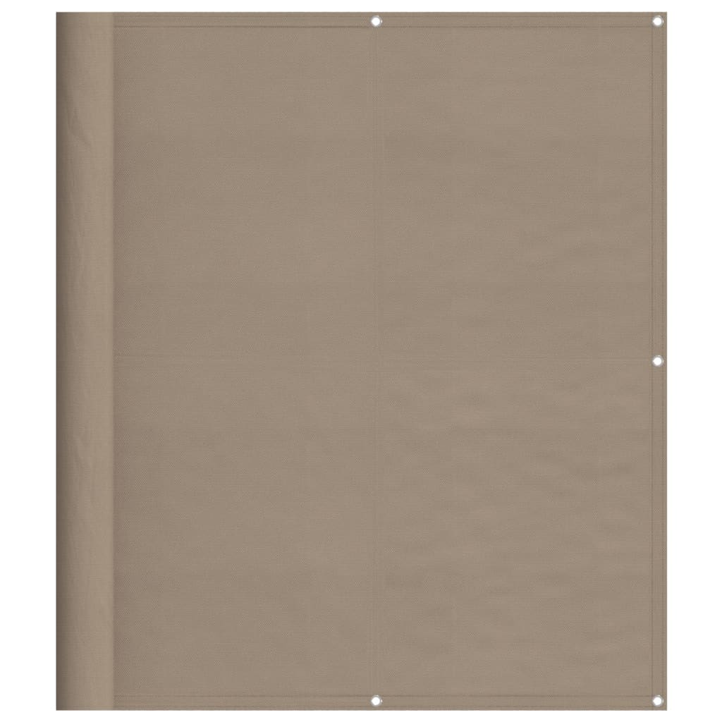 Balkongskjerm gråbrun 120x1000 cm 100% polyester oxford
