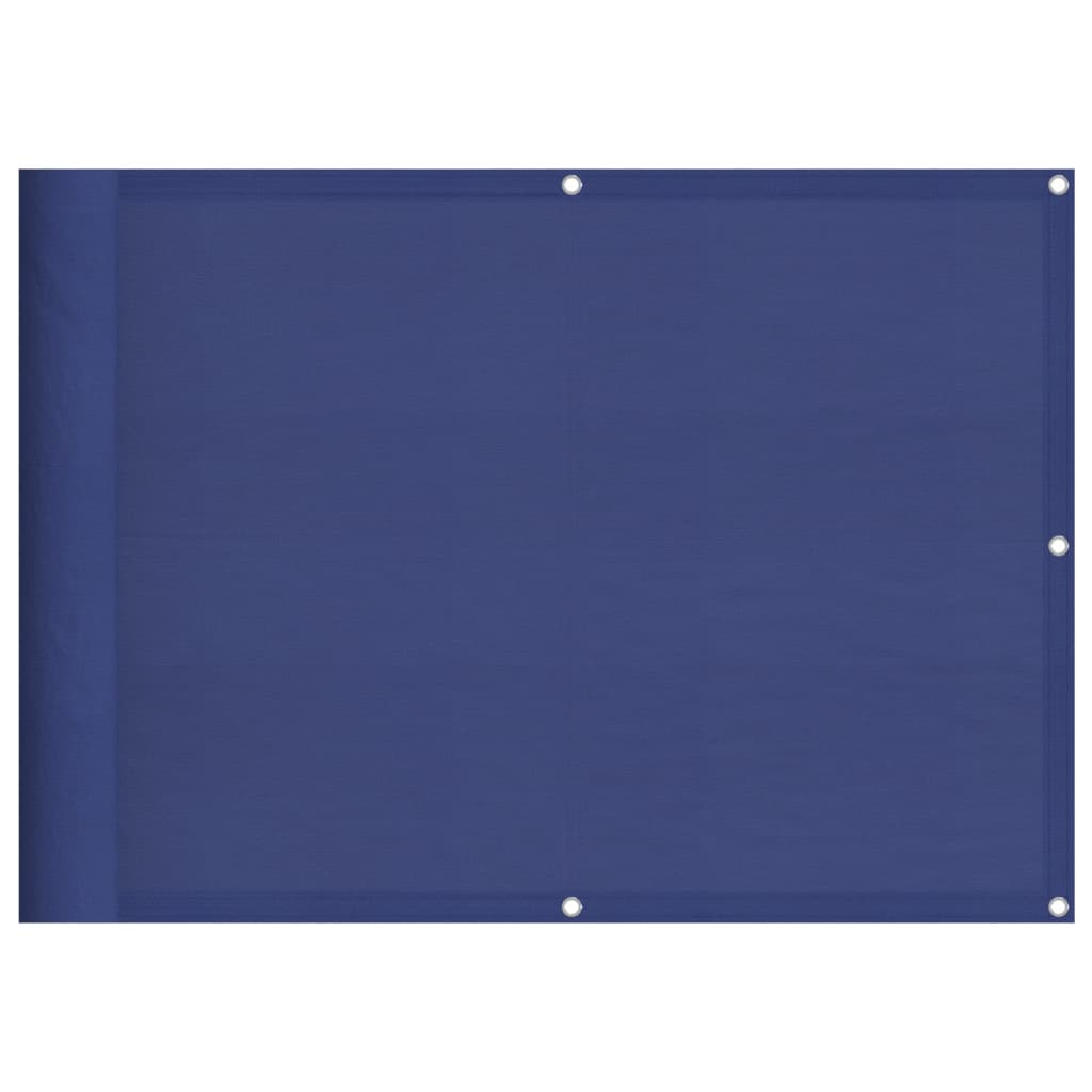 Balkongskjerm blå 75x1000 cm 100% polyester oxford