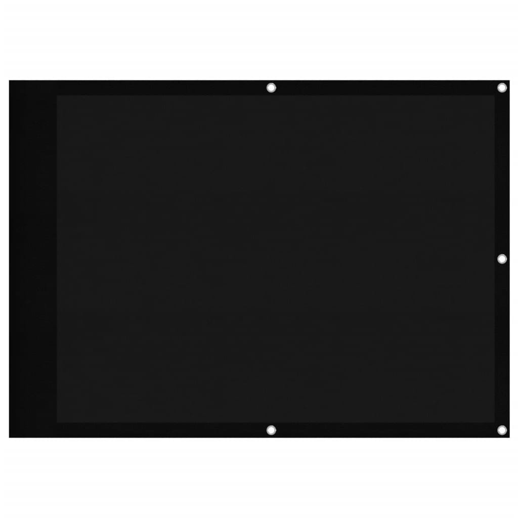 Balkongskjerm svart 75x700 cm 100% polyester oxford