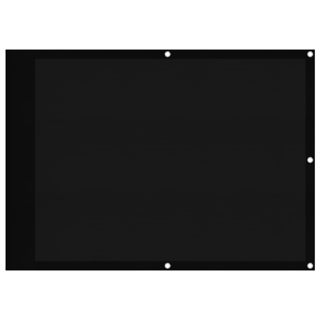 Balkongskjerm svart 75x800 cm 100% polyester oxford
