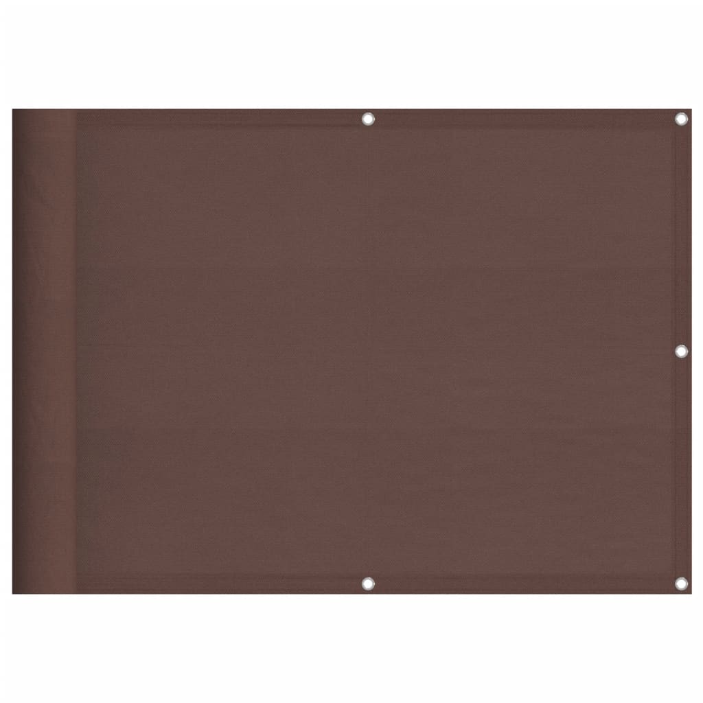 Balkongskjerm brun 75x700 cm 100% polyester oxford