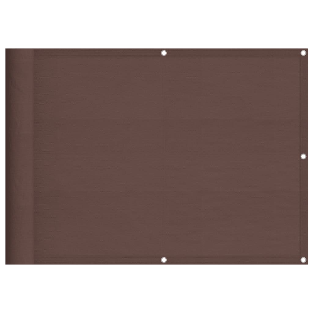 Balkongskjerm brun 75x800 cm 100% polyester oxford
