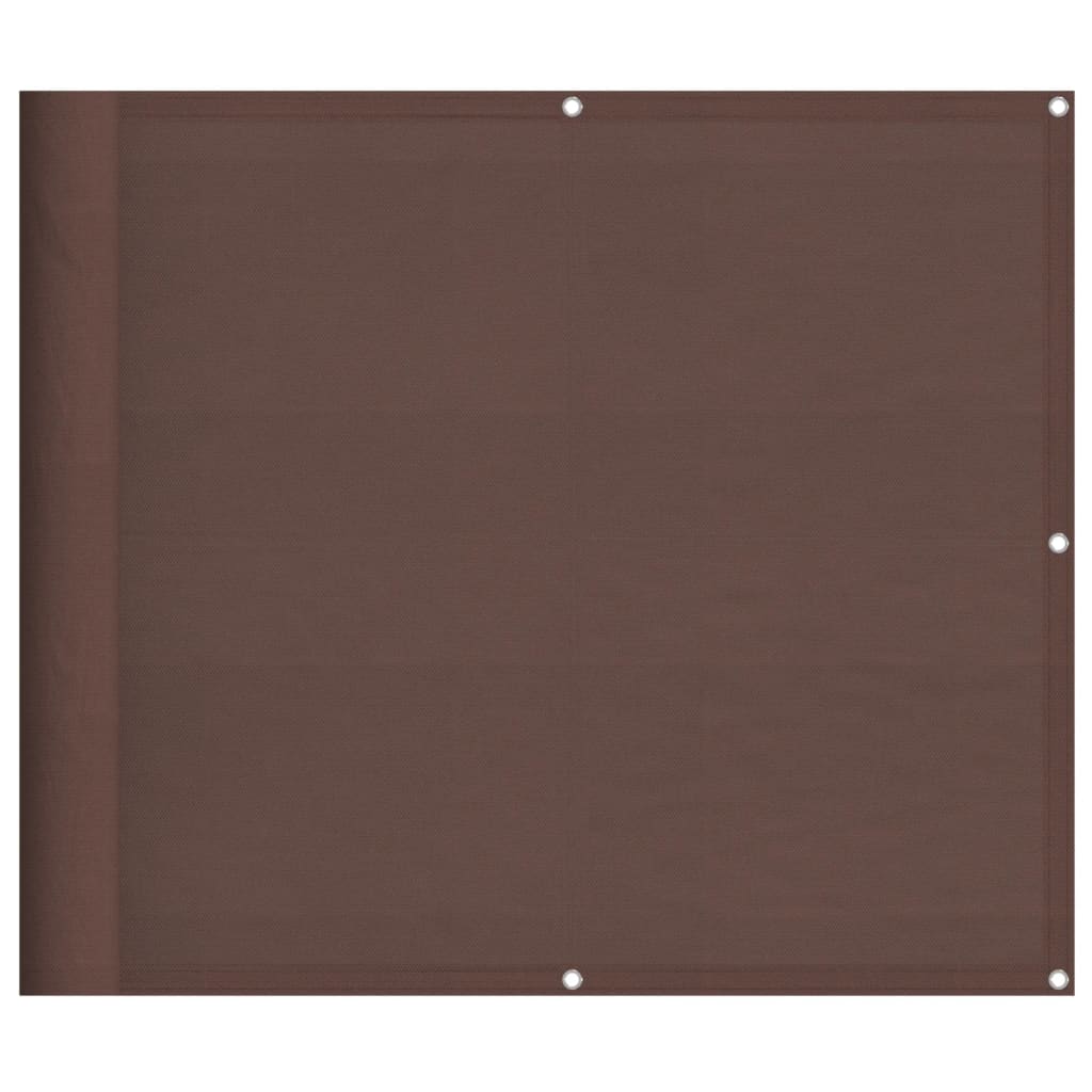 Balkongskjerm brun 90x800 cm 100% polyester oxford