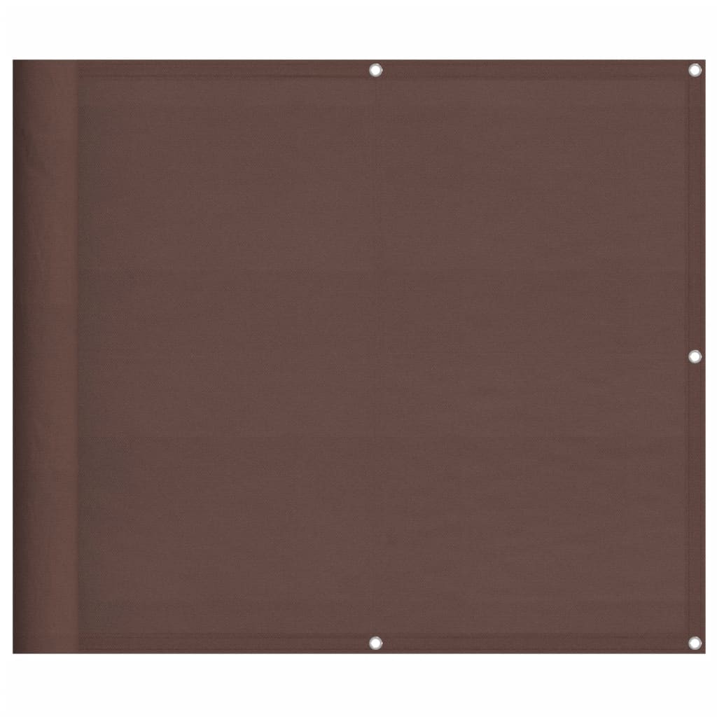 Balkongskjerm brun 90x1000 cm 100% polyester oxford