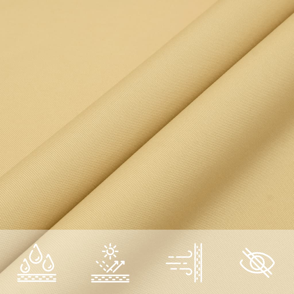 Solseil sand 6x6 m 100% polyester oxford vidaXL