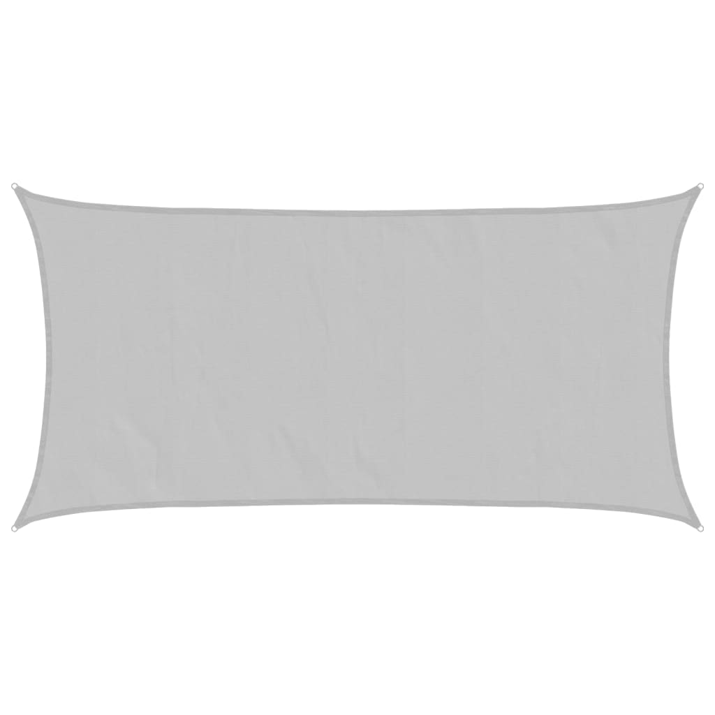 Solseil lysegrå 5x2,5 m 100% polyester oxford vidaXL