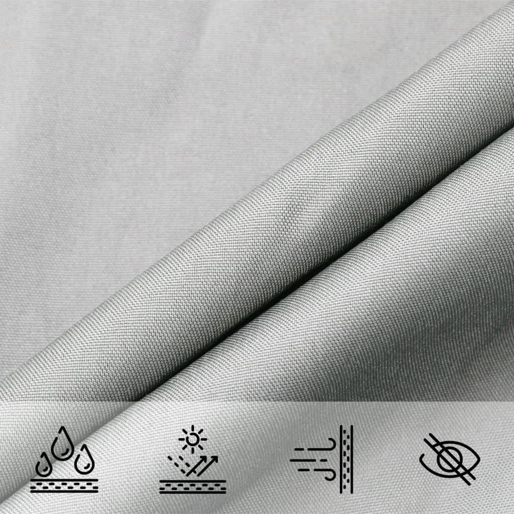 Solseil lysegrå 5x2,5 m 100% polyester oxford vidaXL