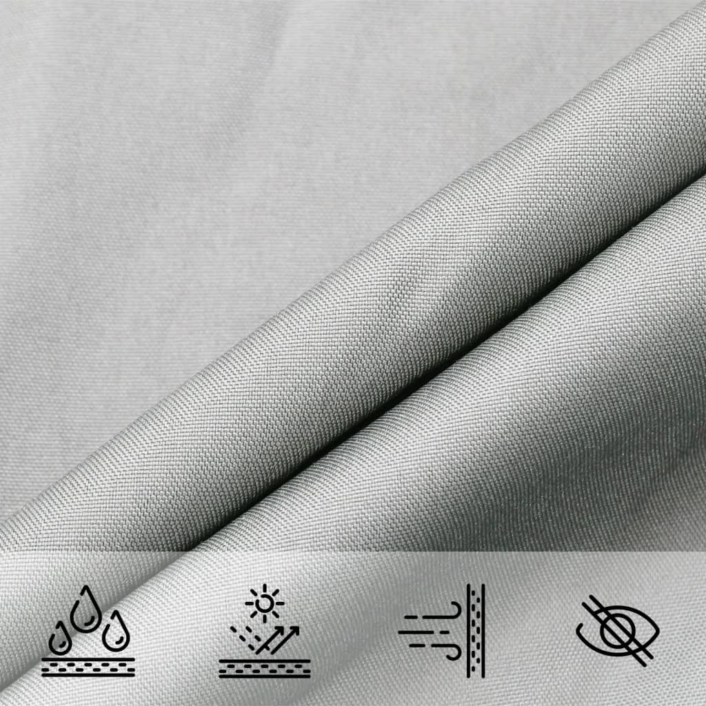 Solseil lysegrå 6x3 m 100% polyester oxford vidaXL