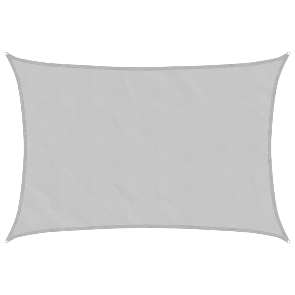 Solseil lysegrå 6x4 m 100% polyester oxford vidaXL