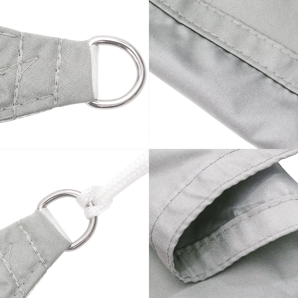 Solseil lysegrå 6x4 m 100% polyester oxford vidaXL