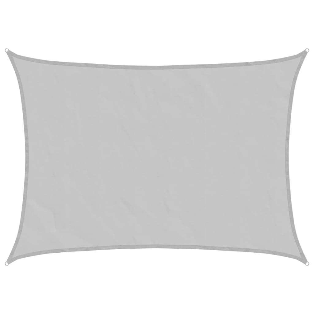 Solseil lysegrå 8x6 m 100% polyester oxford vidaXL