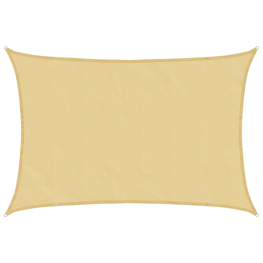 Solseil sand 4,5x3 m 100% polyester oxford vidaXL