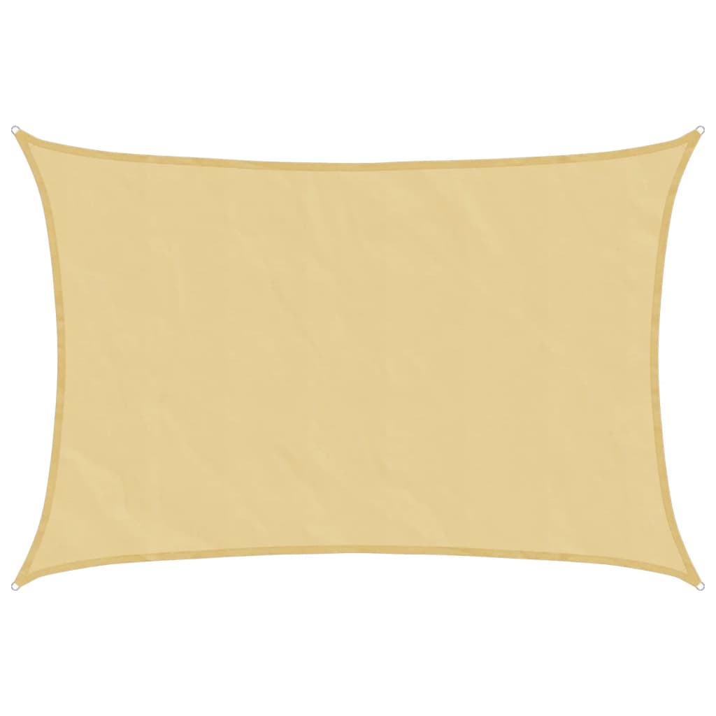 Solseil sand 4,5x3,5 m 100% polyester oxford vidaXL