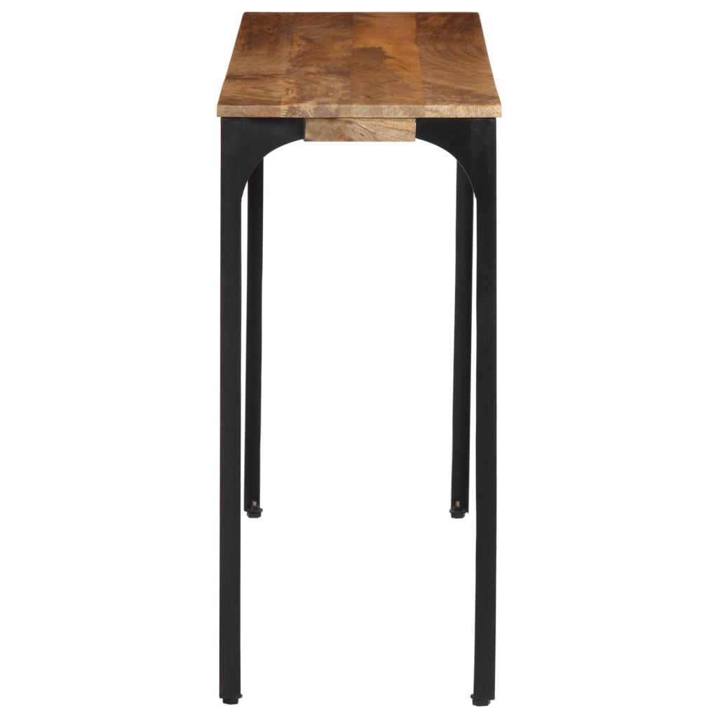 Konsollbord brun 110x35x76 cm heltre mango og jern