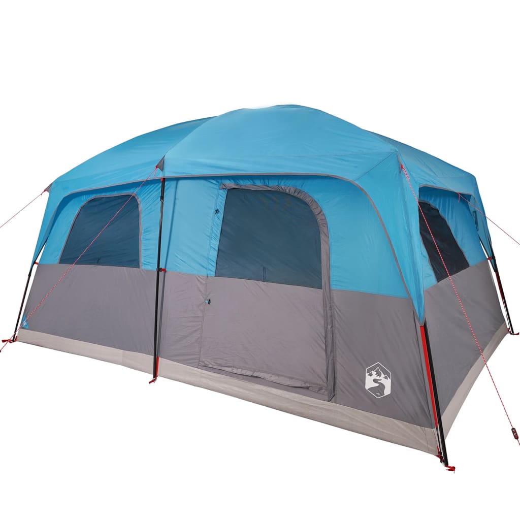Campingtelt 8 personer blå vanntett