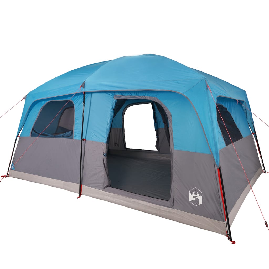 Campingtelt 8 personer blå vanntett
